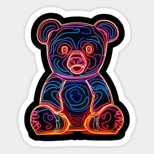 Neon Bear Sticker